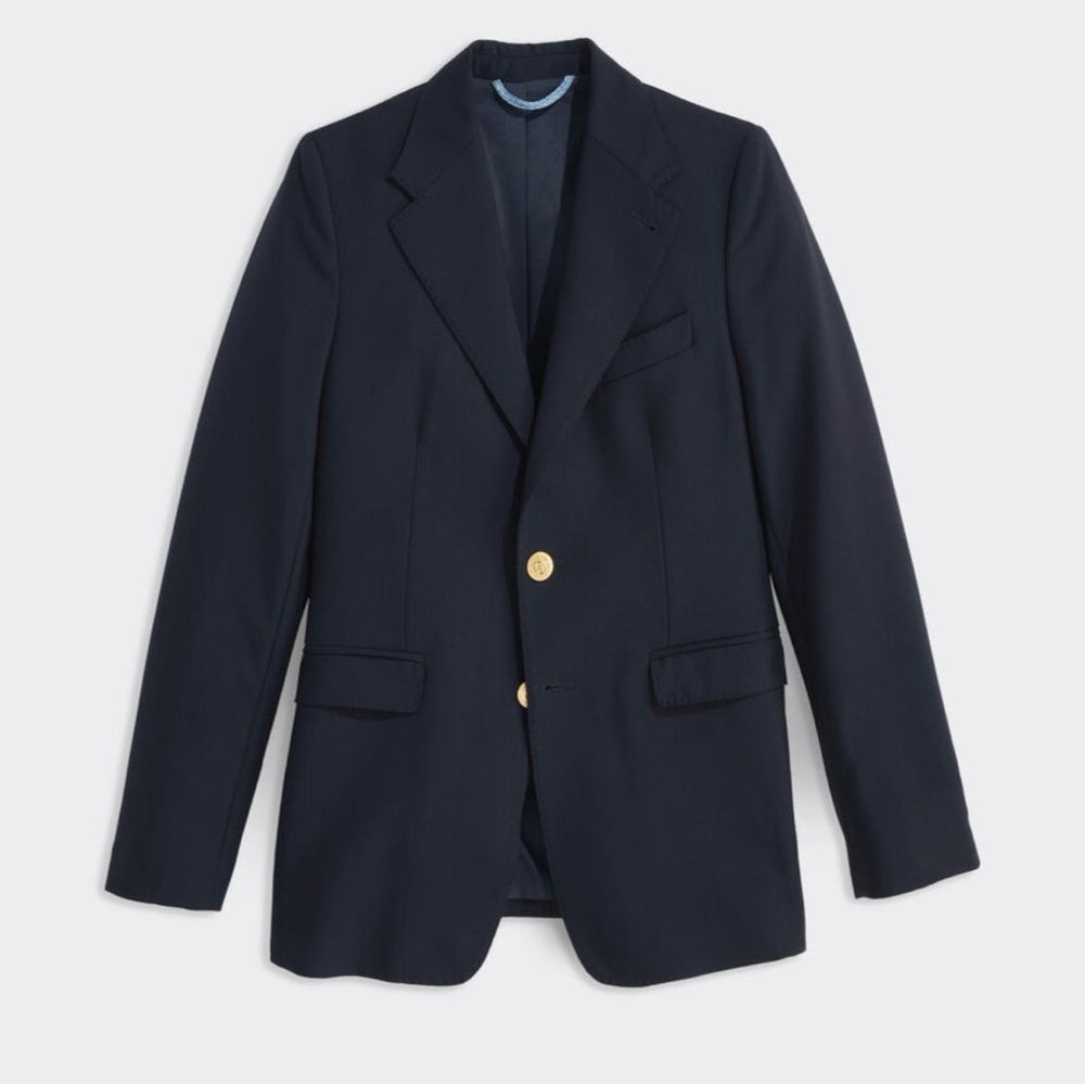 Vineyard Vines Navy Blazer with Gold Accents